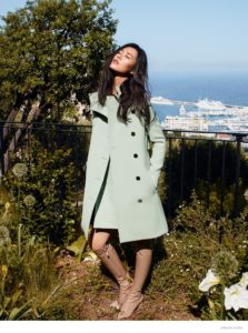 LIU WEN POSES OUTDOORS IN FALL LOOKS FOR GRAZIA CHINA SHOOT BY MARTIN LIDELL