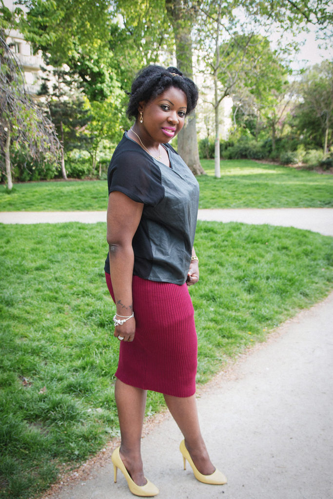 Mon look working girl et ma jupe crayon burgundy