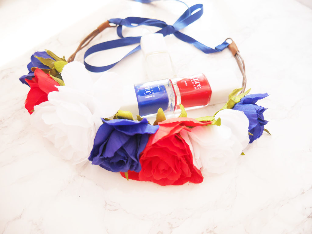 Ma couronne de fleurs bleu blanc rouge