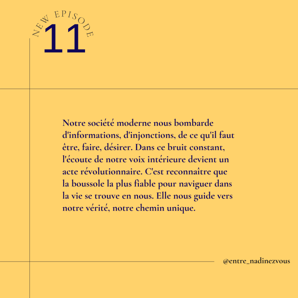 Dans cet épisode captivant, nous plongeons dans les eaux calmes de notre essence, écoutant avec attention les murmures de notre âme. Car au-delà du tumulte du quotidien, au-delà des bruits extérieurs, se trouve une voix douce et profonde qui guide notre chemin avec une sagesse infinie. Cet épisode, "Écoute de l'Âme" vous invite à vous connecter à cette voix intérieure, à vous laisser guider par son amour et sa lumière. À travers un exercice, des réflexions profondes, des clés d'or et des mantras inspirants, cet épisode vous offre un espace sacré pour explorer les mystères de votre être véritable.