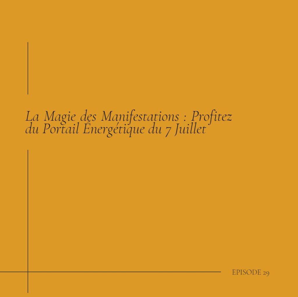 Le 7 juillet est une date magique où les énergies de l'univers sont particulièrement alignées, créant un puissant portail pour manifester vos rêves et désirs. ✨ Dans cet épisode, je vous explique pourquoi cette journée est si importante et comment vous pouvez en tirer parti pour transformer votre vie. Je partage avec vous : Les bienfaits de manifester le 7 juillet 10 clés essentielles pour façonner votre vie à travers la manifestation Des mantras puissants pour vous accompagner sur ce chemin magique Imaginez-vous en train de vivre la vie de vos rêves et ressentez l'émotion de cette réalité. 🚀 Ce portail est une opportunité unique pour amplifier vos intentions et accélérer vos résultats.