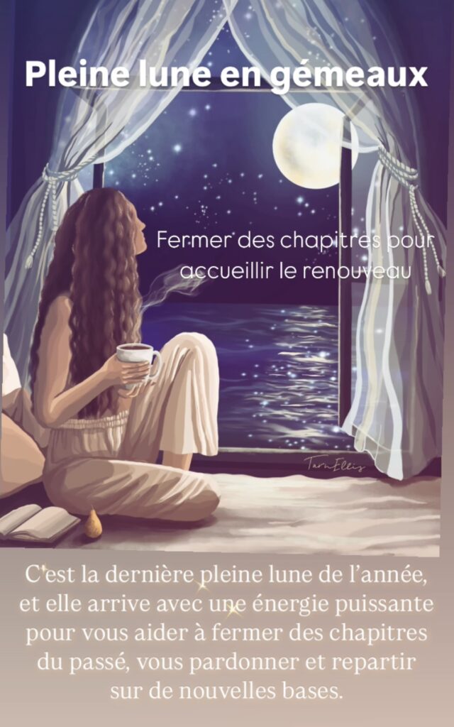 La pleine lune en Gémeaux du 15 décembre 2024 marque un moment intense et significatif. Dernière pleine lune de l’année, elle nous invite à créer une connexion profonde entre nos pensées et nos émotions, à tirer un trait sur le passé, et à accueillir de nouvelles opportunités avec un cœur ouvert.